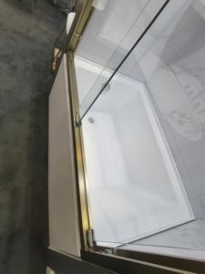 <span class=keywords><strong>Prix</strong></span> de gros <span class=keywords><strong>Cabine</strong></span> de <span class=keywords><strong>douche</strong></span> en or Salle de bain moderne sans cadre droite en verre trempé Salle de bain Bypass Porte de <span class=keywords><strong>douche</strong></span> coulissante - Product Image 6