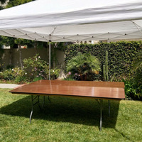 Table pliante rectangulaire en bois pour événements, banquet de mariage en plein air, 6 pieds