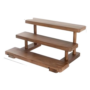 Wooden Multi Tier <b>Desktop</b> Organizer 40x26x18cm 3 Tier Standing Type Office Storage Rack - Product Image 3