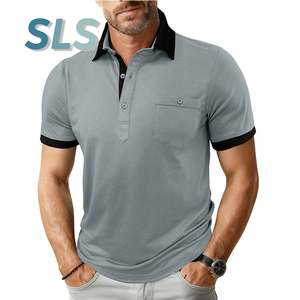 <span class=keywords><strong>Polo</strong></span> da Uomo di Alta Qualità all'Ingrosso, Nuova Collezione Europea, Magliette Corte Casual con Tasca e Bottoni, Taglie Grandi - Product Image 3