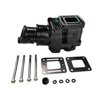 Tubería de escape de hierro fundido XME 4354 para Mercruiser, elevador central de escape de 4 pulgadas para motores V6/V8, kits de escape para embarcaciones marinas, proveedores