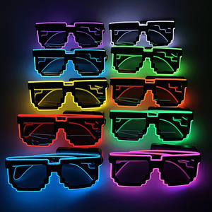 Gafas LED con Mosaico Brillante para Bares, Fiestas de Cumpleaños, Accesorios Creativos para Fotos, Ambiente Luminoso en la Oscuridad - Product Image 1