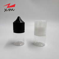 Bouteilles compte-gouttes en PET V3 à couvercle anti-éclatement en forme d'étoile à cinq branches, flacons d'huile en plastique plats de 15 ml et 20 ml pour e-liquides Freebase