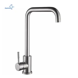 Modern High Arc 360 Swivel Stainless Steel Kitchen Faucet For Rv Camper Laundry Utility Bar Sinks