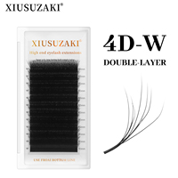 Extensions de cils en forme de W V Y, faux cils, tissage 2D-Y, individuels, noir mat, trèfle, double couche, Y 3D 4D
