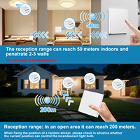 Interrupteur d'éclairage sans fil auto-alimenté à installation facile, sans câblage, sans batterie, pour les améliorations domestiques DIY