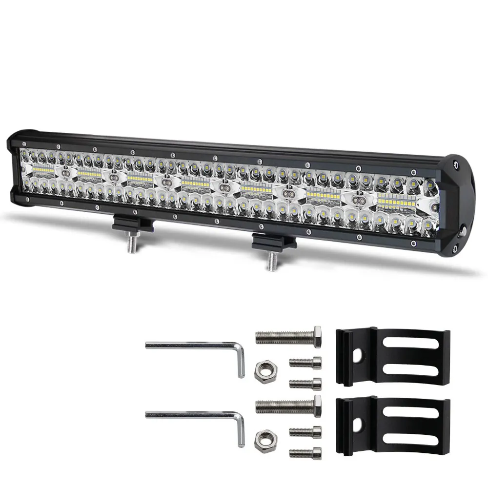 شريط إضاءة LED منحني مزدوج الصف للسيارات للطرق الوعرة بقوة عالية 180 واط و240 واط و360 واط و420 واط