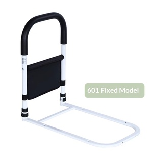 Barrière de sécurité en acier à 2 fonctions et barrière de sécurité en acier inoxydable à double secouage pour lits d'hôpital - Product Image 2