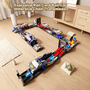 Produit phare : Circuit de course urbain transformable à assembler soi-même, avec pistes d'éjection et rangement pour voitures, jouet pour enfant - Product Image 3