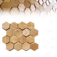Mode Simple fond mur gypse panneaux muraux décoratifs caoutchouc bois journal mosaïque hexagonal bois dur son diffuseur panneau