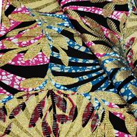 6 Yards Tissu Pagne Africain Imprimé Wax Doré, Tissu Wax Doré, Vente en Gros Très Demandée, Grand Tissu Wax Ankara 100% Coton Nouveau
