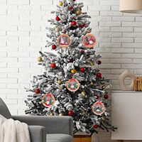 Rustikale 3D LED Weihnachtsdekoration Holz-Sternform Hängende Baumschmuck-Set Werbeartikel für Partys