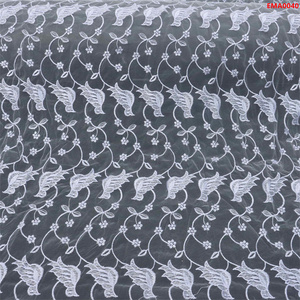 Precio al por mayor patrón de pájaro pequeño encaje de tul 3D bordado Floral borla tela de encaje con perla de lentejuelas personalizada - Product Image 4