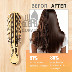 <span class=keywords><strong>Cepillo</strong></span> Desenredante para el Cabello con Logotipo Personalizado, <span class=keywords><strong>Cepillo</strong></span> <span class=keywords><strong>Tangle</strong></span> <span class=keywords><strong>Teezer</strong></span> con Cerdas de Nailon y Pelo de Jabalí, Peine Portátil para Cabello Húmedo o Seco para Mujeres y Niñas - Product Image 6