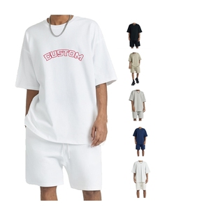 Conjunto <span class=keywords><strong>de</strong></span> Camiseta y Pantalones Cortos Yukaihe para Hombre, Tela Gruesa <span class=keywords><strong>de</strong></span> Algodón, Conjuntos Cortos para Hombre, Camiseta Personalizada <span class=keywords><strong>de</strong></span> Algodón y Pantalones Cortos - Product Image 1
