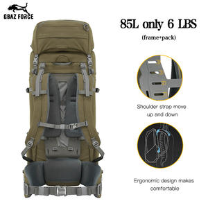 Sac à dos de chasse Gbaz Force 85L en nylon avec cadre externe, sangle réglable, imperméable, pour le tir à l'arc en plein air, unisexe, vert Ranger - Product Image 4