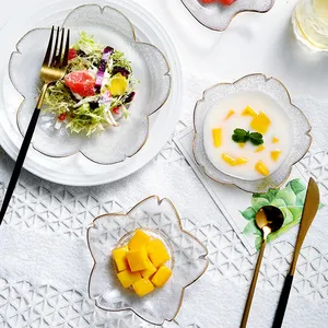 저렴한 최고의 선택 유리 그릇 안개 메이커 유리 벚꽃 칼 세트 사용자 정의 도매 식탁