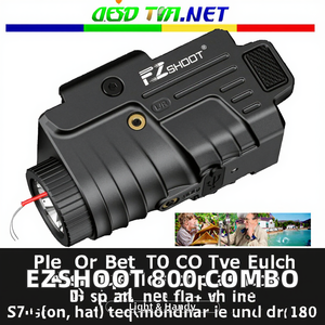 ไฟฉายอลูมิเนียมขนาดกะทัดรัด EZshoot 800 ลูเมนส์ แบบชาร์จได้ พร้อมลำแสงเลเซอร์สีแดง/เขียว ชุดอุปกรณ์เสริมสำหรับการล่าสัตว์ที่สมบูรณ์แบบ - Product Image 2