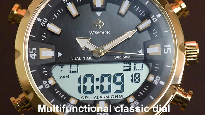WWOOR 8890 Watch for Men Stylish Functional Timepiece