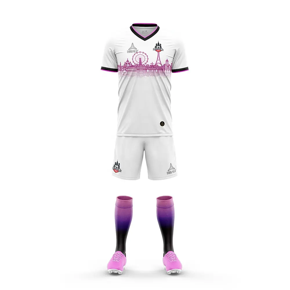 Produttore di abbigliamento sportivo Logo personalizzato sublimazione kit da calcio maglia da calcio personalizzata traspirante