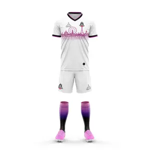 Produsen Pakaian Olahraga Logo Kustom Sublimasi Kit Sepak Bola Tim Sepak Bola Kustom Bernapas