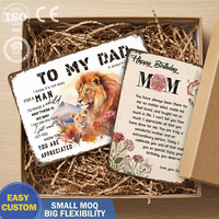 Décoration Murale « À Mon Papa et Ma Maman » – Nouvelle Plaque Métallique en Fer Blanc 20x30 cm, Faible MOQ, Slogan Artisanat 2026, Poster Sublimation pour la Maison ou la « Man Cave »