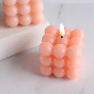 Matti's Home decoration 5 Hours timer 3d real flame bubble type led candle