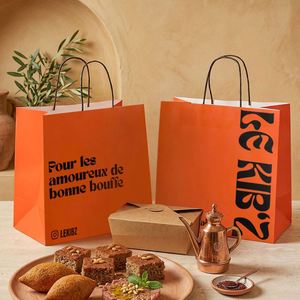 Custom Eco-Friendly Disposable Restaurant Kraft <b>Paper</b> Container Custom Logo <b>Biodegradable</b> Recyclable Craft Fast Food Packaging - Product Image 1