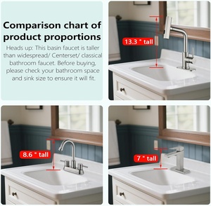 Tall Stainless Steel Single Handle Bathroom <strong>Faucet</strong> <strong>3</strong> Mode Pull <strong>Sprayer</strong> Modern 1 <strong>Hole</strong> Deck Plate <strong>Kitchen</strong> <strong>Faucets</strong> - Product Image 4