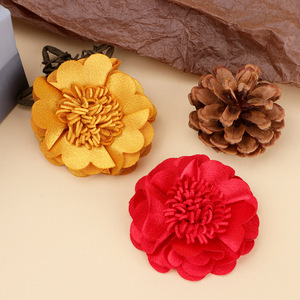 Glossy Satin Camellia <b>Flower</b> Decorative <b>Flowers</b> Diy Hair Accessories Pet Collars All Seasons Fashion Fresh <b>Sweet</b> Style - Product Image 3