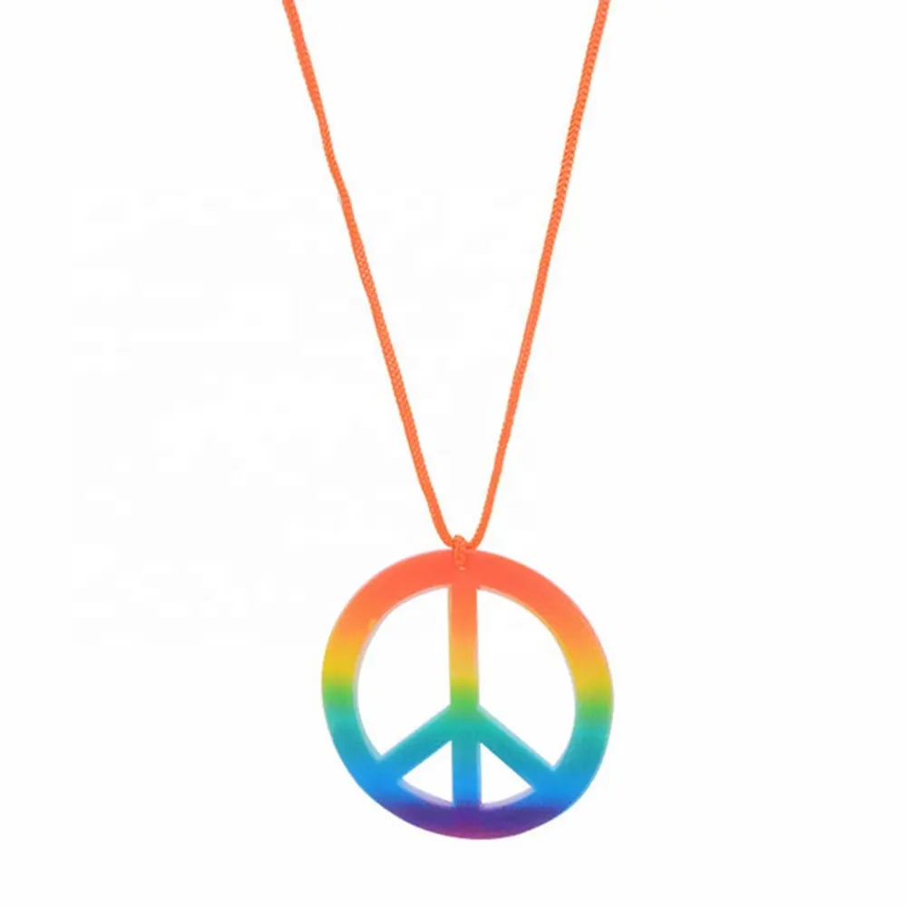 Renkli plastik akrilik kolye cadılar bayramı hediyeler barış burcu kolye