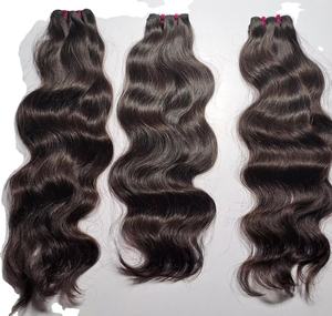 Venta al por mayor de pelo indio virgen crudo vendedor cutícula alineada trama/Paquete de extensiones de cabello de queratina productos para el cabello trenzado - Product Image 1