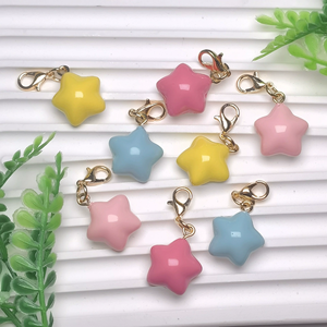 Accesorios Creativos para Manualidades, Llavero con Forma de Estrella, Cadenas para Teléfono, Mini Estrellas de Plástico Coloridas, Colgante para Llavero - Product Image 2
