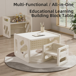 Baby Furniture Kids Learning Desk and Chair Set Adjustable Height Plastic Safety & Eco-Friendly Bedroom and School Use