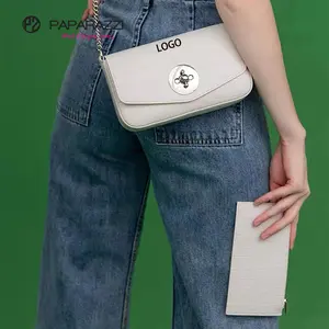 Paparazzi-Bolso con cadena de piel sintética para mujer, bolsa con estampado Retro de cocodrilo, PA0130