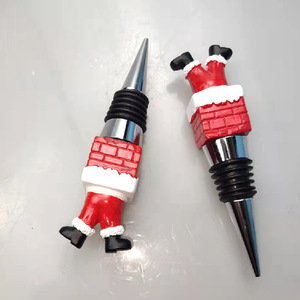 Santa Claus Wine Stopper Plastic Christmas Bottle Red Wine Gift Decorative - Product Image 1