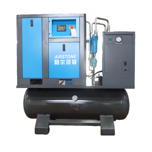 Good Performance Industrial Integrated 7.5kw 10 Hp IP54 Motor Three-Phase Fixed Speed Rotary Screw Air Compressor