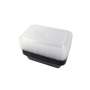 Contenedor Apilable de 1 Compartimento, 38 oz, Reutilizable, Apto para Microondas, Rectangular, de Plástico, para Almacenamiento de Alimentos - Product Image 4