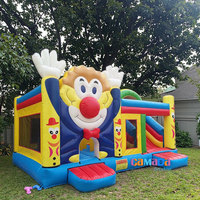 Château Gonflable Combiné Clown en PVC avec Toboggan pour Vente en Gros