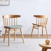 Chaise de salle à manger en bois massif de style industriel, chaise en bois avec cadre métallique et dossier large pour la maison, le café, le restaurant