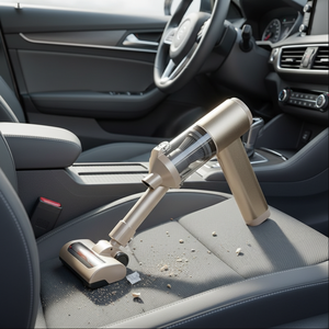 पोर्टेबल वायरलेस हैंडहेल्ड एब्स कार वैक्यूम क्लीनर usb चार्ज ब्रशलेस 16000 पा सक्शन पावर तीन गियर सफेद - Product Image 5