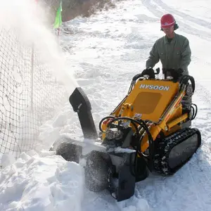 kleine skid loader sneeuwruimen apparatuur machines om sneeuw te verwijderen
