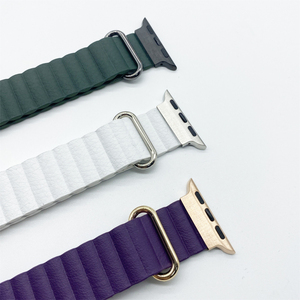 2025 Mode Neues Design Magnet Leder Link Magnetband Ring <span class=keywords><strong>Loop</strong></span> Uhren armband für Apple Iwatch - Product Image 3