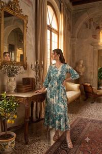 Vestido de Verano Estampado Floral Estilo Boho para Mujer, Vestido Casual Elegante, Atuendo de Moda para Vacaciones - Product Image 2