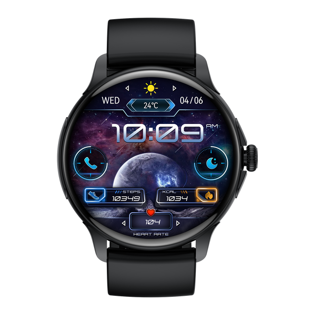 IP68 AMOLED Sports Running Smartwatch AMOLED Touchscreen Display Smart Watch with Silicone Band Smart Watch for Men Women