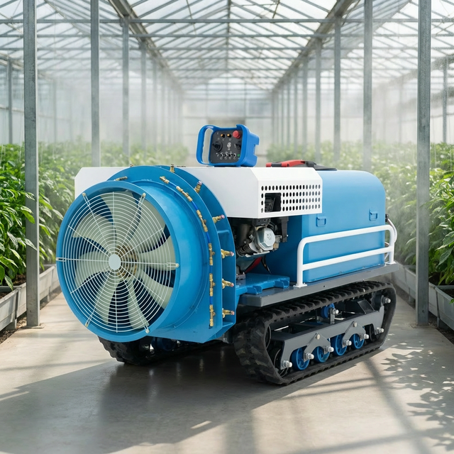 All Terrain Remote Control Agricultural Pesticide Sprayer Automatic Crawler Air-Driven Pesticide Robot