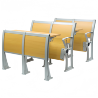 Meubles en alliage d'aluminium de salle de classe d'escalier d'université avec la table et la chaise d'amphithéâtre de tableau d'écriture avec le panier