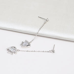 Pendientes Colgantes de Plata S925 con Forma de Cabeza de Oso, Personalizados, de Moda para Mujer, con Perla, Accesorios DIY, Bandeja Vacía 1322 - Product Image 4