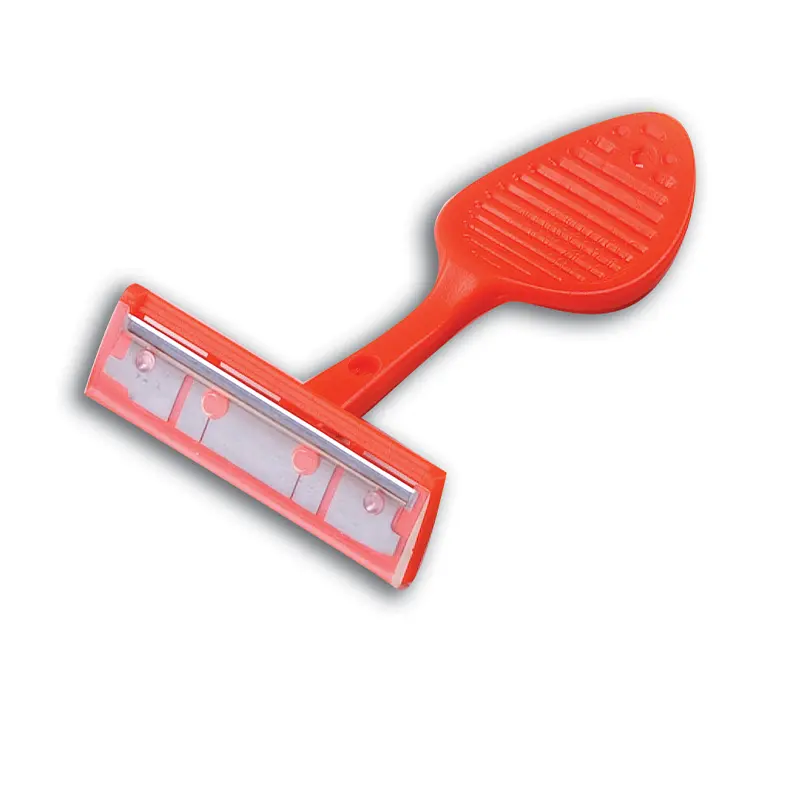 Prison amenities disposable facial shaving razor safety short rubber handle flexible razor for jail