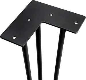 Bàn Kim Loại Cơ Sở 3 Thanh Sắt Dây Kim Loại Bàn Ăn Chân Đen Phong Cách Hiện Đại Tự Làm Đồ Nội Thất Kẹp Tóc Bàn Cà Phê Chân - Product Image 2